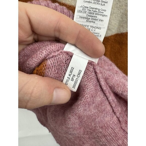 Madewell Wool Blend Striped Sweater Women Small Multicolor Balloon Sleeve Alpaca - Picture 6 of 10